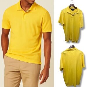 245 Andrew Fezza | EUC Men’s Yellow Short Sleeve Polo Shirt (Size L)